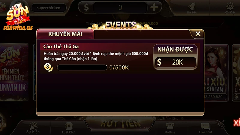 Chương trình khuyến mãi nạp lần đầu cho người chơi mới tại cổng game Sunwin